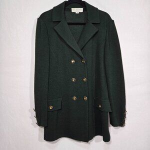 ST. JOHN Collection by Marie Gray Elite-Green Santana Knit Blazer Women Size 10.